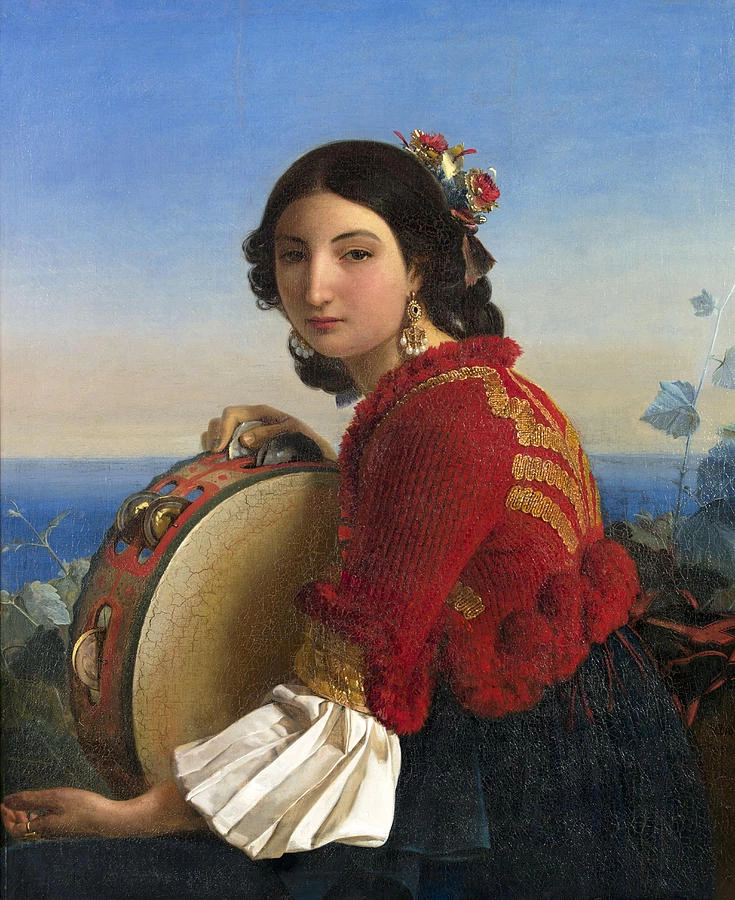 Ragazza di Sorrento con tamburello, 1824 - Musée d'art et d'histoire de Neuchâtel